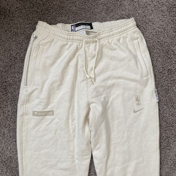 Nike NBA Golden State Warriors Sweatpants Team Issue Cream DN7916-027 2XL Tall - Picture 5 of 8